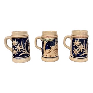 Vintage German Steins, 1900s, Set of 3 For Sale