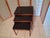 Brown 1960s Set of 3 Nesting Tables - Mid-Century Modern Nesting Tables in a Set of Three. This Set Has Warm-Toned Wood Frames With Black Finished Tops For Sale - Image 8 of 9