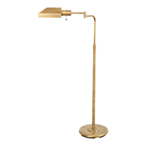 Late 20th Century Casella Style Bronzed Swing Arm Pharmacy Floor Lamp