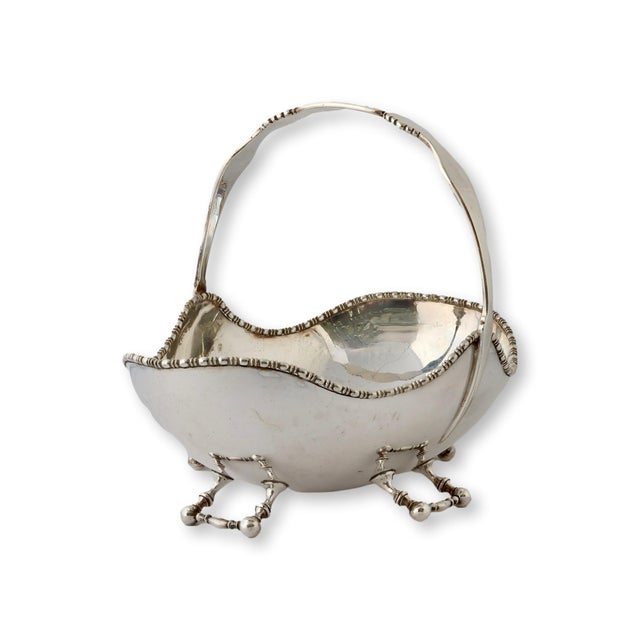 Traditional Silver-Plate Basket, Christopher Dresser For Sale - Image 3 of 6