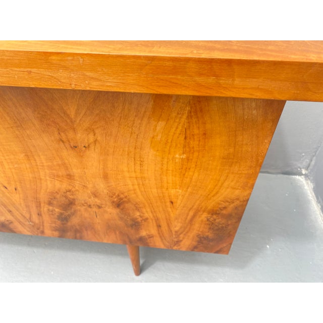 Mid-Century Walnut Writing Desk, Former Czechoslovakia, 1970s For Sale - Image 10 of 18