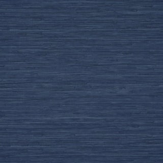 SAMPLE - Schumacher Horizon Grasscloth Vinyl Wallpaper In Indigo For Sale