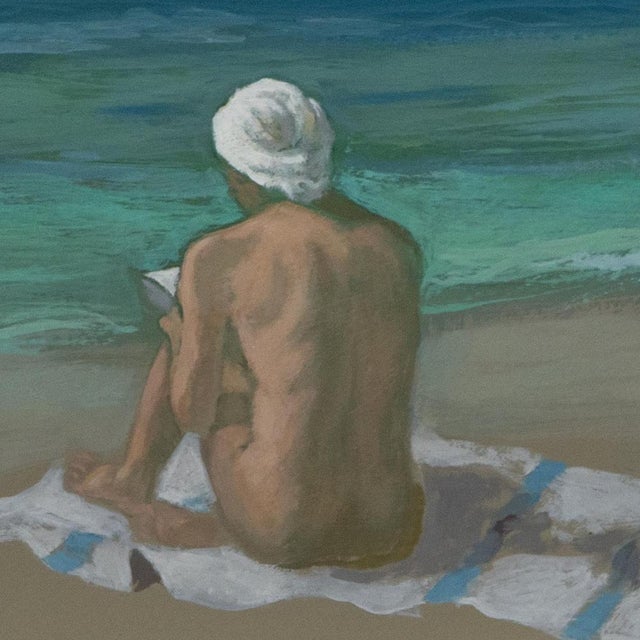 Sula Repani, White Turban, 2020s, Oil on Cardboard For Sale - Image 7 of 11