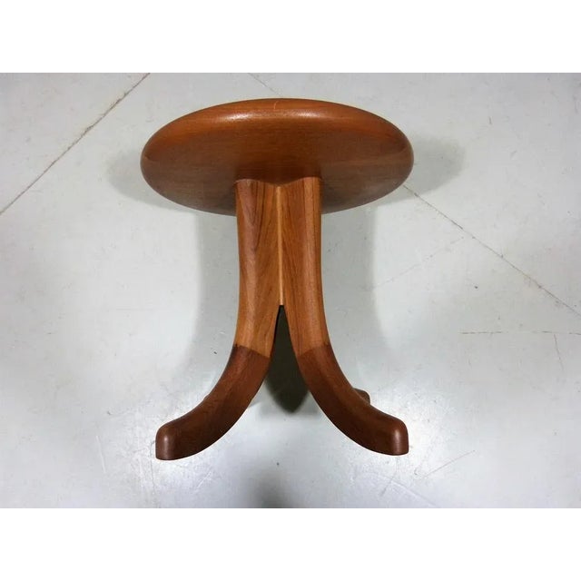 Danish Teak Wooden Stool, 1970s For Sale - Image 4 of 13