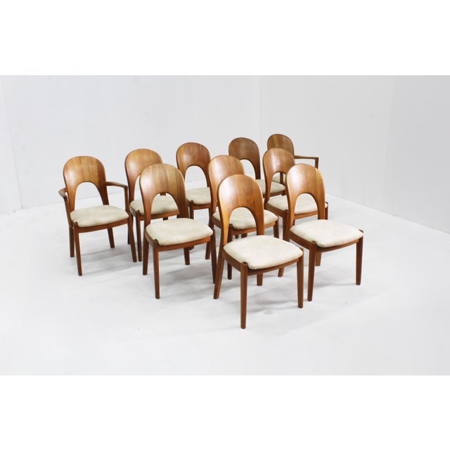 Vintage Danish Teak Dining Chairs from Niels Koefoed, Set of 10 For Sale - Image 12 of 12