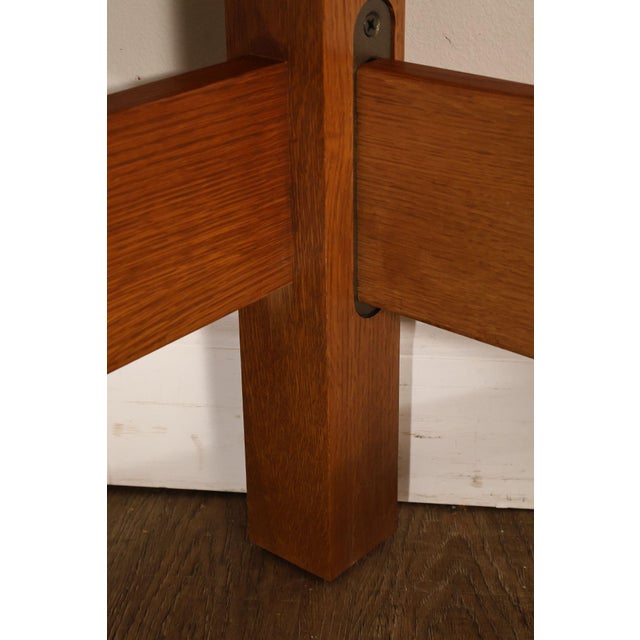 Stickley Mission Collection Harvey Ellis Inlaid Oak Queen Bed For Sale - Image 17 of 18