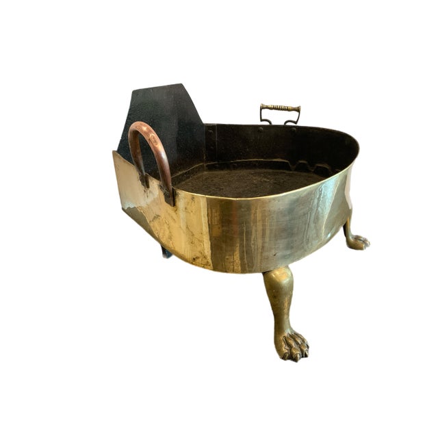French Country Vintage Brass Cauldron Brazier or Planter For Sale - Image 3 of 11
