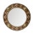 Round Mirror Antique Wanamaker-Phila, Walnut, Brass and Red Bronze For Sale