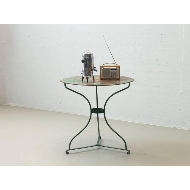 Green French Gueridon Metal Garden Table, 1950s For Sale - Image 14 of 14
