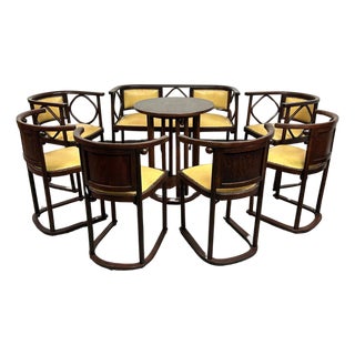 Fledermaus Seating Group by Josef Hoffmann for Jacob Josef Kohn, 1905, Set of 8 For Sale