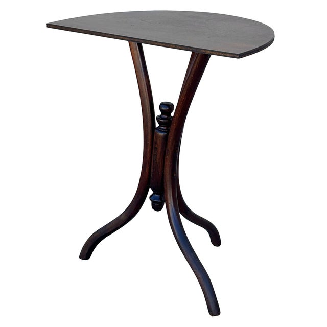Late 18th Century Late Victorian Bent Oak Small Tri-Leg Console Table by Jacob & Josef Kohn For Sale - Image 5 of 7