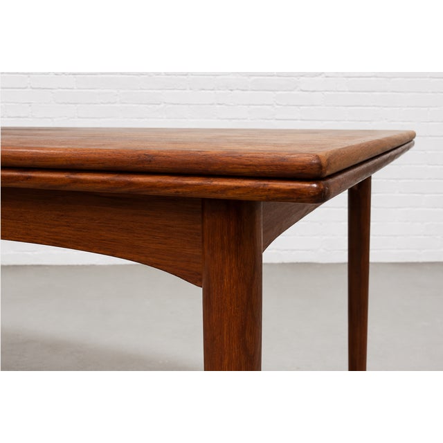 Danish Mid Century Modern Teak Dining Table, Hidden Leaves, C. 1960’s For Sale - Image 11 of 13