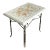 Vintage Coastal Hand Painted Cast Concrete Side Table For Sale