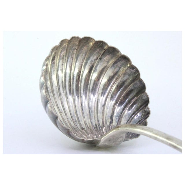 Soup Ladle in Guilloche Silver For Sale - Image 5 of 7