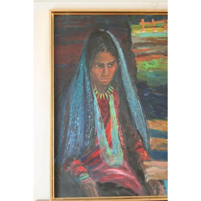 Nils Forsberg, Two Women, 1950s, Oil on Canvas, Framed For Sale - Image 7 of 11