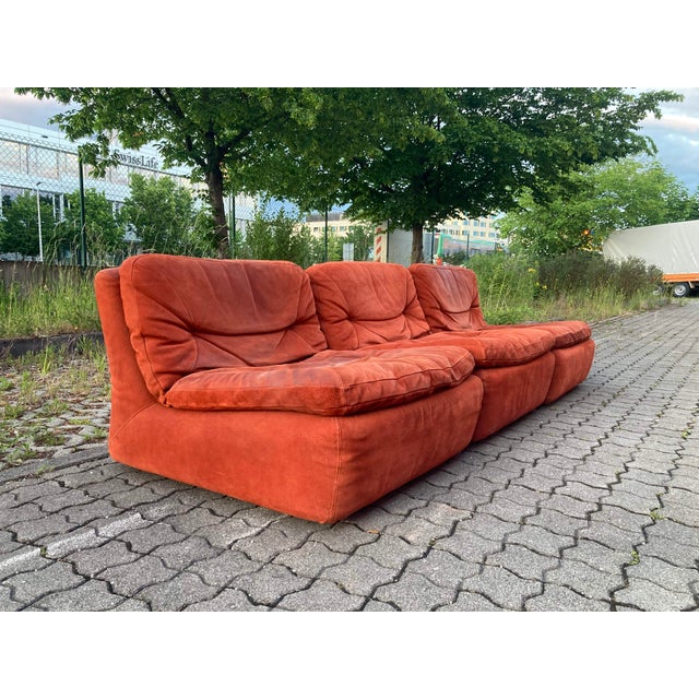 Vintage modular lounge seating system by Dreipunkt International, consisting of three individual seating modules that can...