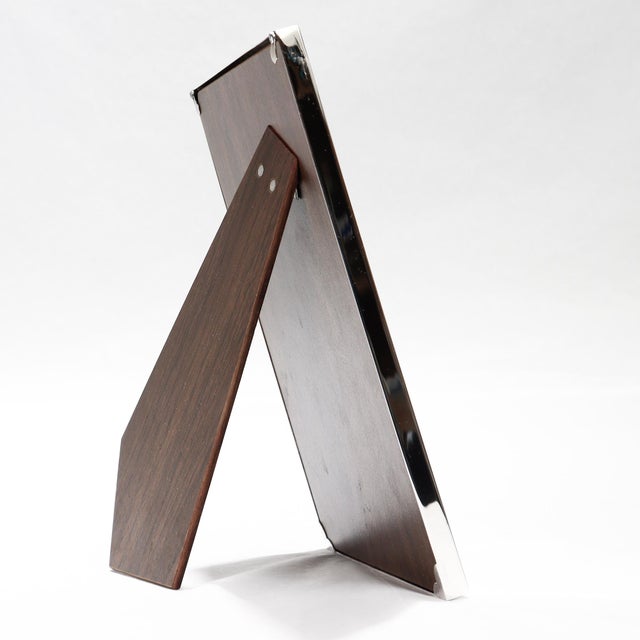 Vintage Cartier Engraved Sterling Silver Art Deco Style Picture or Photo Frame For Sale In Philadelphia - Image 6 of 18