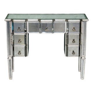 Decorative Venitian Bevelled Glass Dressing Vanity Table Desk Drawers by Aeg, 2010 For Sale