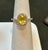 2.2 Ct Oval Cut Natural Yellow Sapphire & Diamond Halo Engagement Ring For Sale In New York - Image 6 of 8