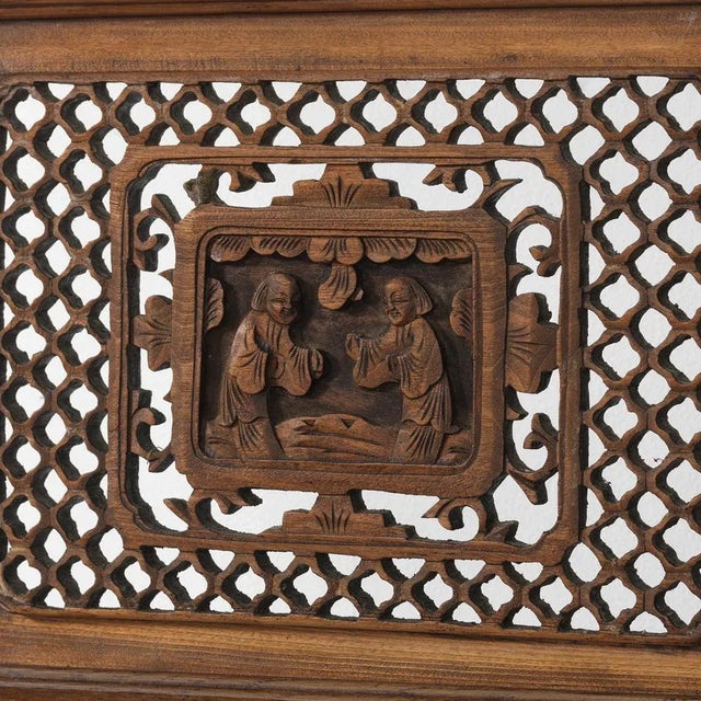 Antique Open Carved Window Panels, Set of 2 For Sale - Image 3 of 7