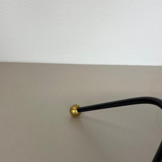 Vintage Austrian Metal and Rattan Tripod Table Light, 1960s For Sale - Image 6 of 18