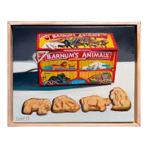 Barnum's Animal Crackers II, Original Painting, Framed