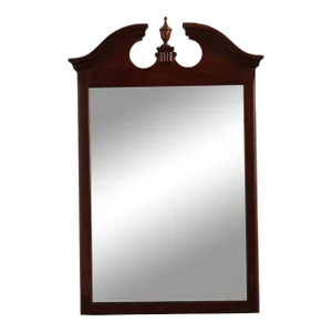 Chippendale Style Vintage Carved Cherry Wall Mirror