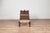 Brown Antique Indian Rustic Low Seat Wooden Chair with Carved Rosettes and Twine Seat For Sale - Image 8 of 12