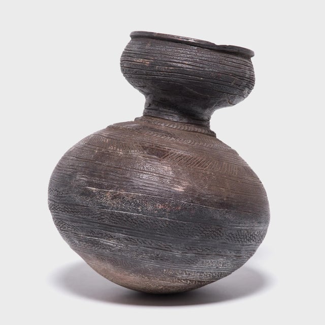 Nupe Terracotta Gourd Water Vessel, C. 1900 For Sale - Image 4 of 5