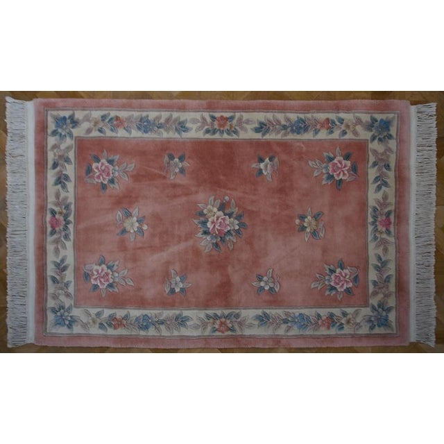 Beijing Pink Wool Rug For Sale - Image 9 of 9
