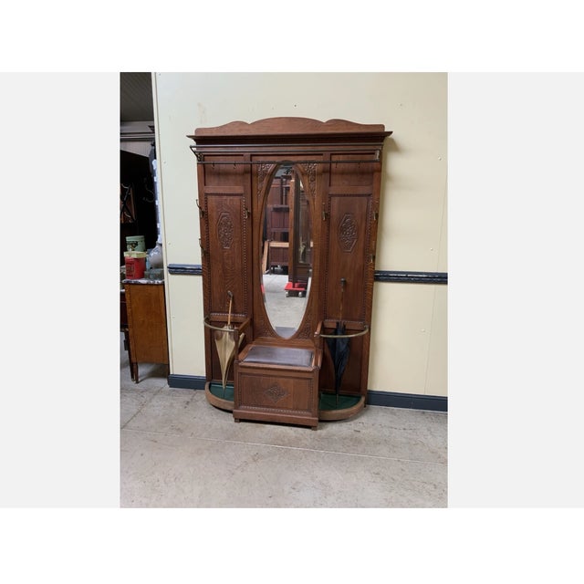 Vintage Wardrobe with Storage Bench, 1930 For Sale - Image 4 of 11
