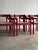 Vico Magistretti Set of Six Vintage Red Lacquered Dining Armchairs, Attributed to Vico Magistretti For Sale - Image 4 of 18