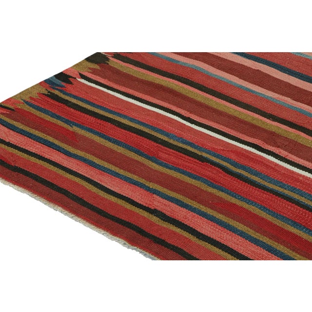 Rug & Kilim Vintage Persian Karadagh Tribal Kilim in Polychromatic Stripes by Rug & Kilim - 2'6''x11'8'' For Sale - Image 4 of 7