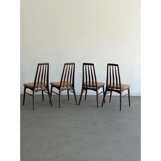 Brown Image 1 of 15 Image 2 of 15 Image 15 of 15 Vintage “Eva” Dining Chairs Designed by Niels Koefoed for Koefoed Hornslet - Set of Four For Sale - Image 8 of 12