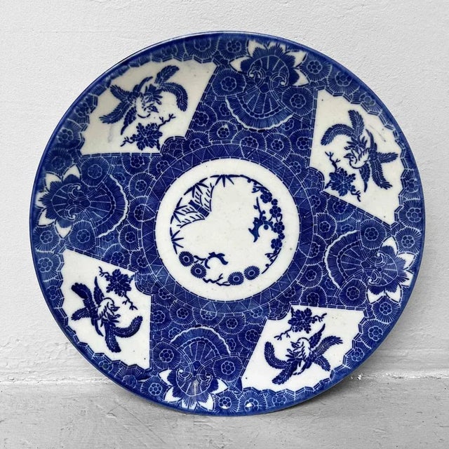 Japans Sometsuke Blue and White Imari Plate, 1900s For Sale - Image 5 of 10