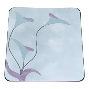 1980s Pink Lily David Marshall Style 3d Flower Mirror