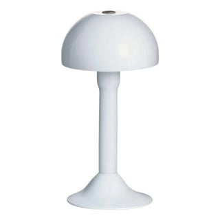 Cupola Carlo Moretti Contemporary Mouth Blown Murano Milk Glass Table Lamp For Sale