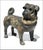 Ceramic Austrian Standing Pug Dog Composition Lifesize Sculpture For Sale - Image 7 of 7