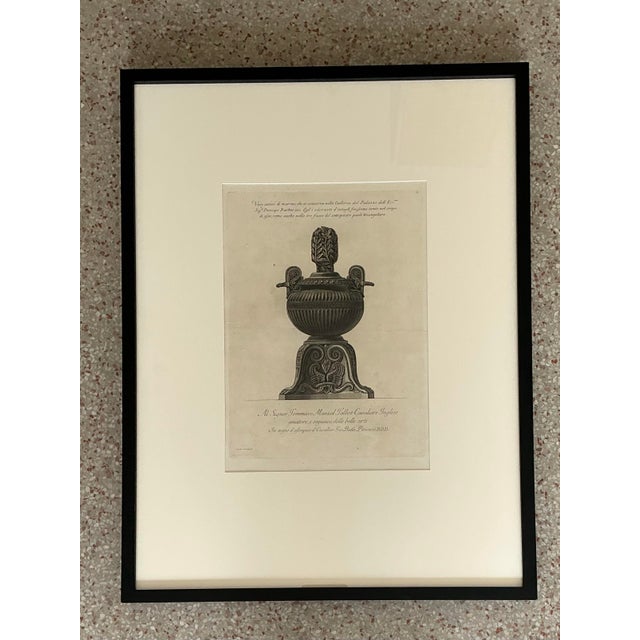Vintage Italian Monumental Giovanni Batista Piranesi Urn Print For Sale - Image 10 of 12