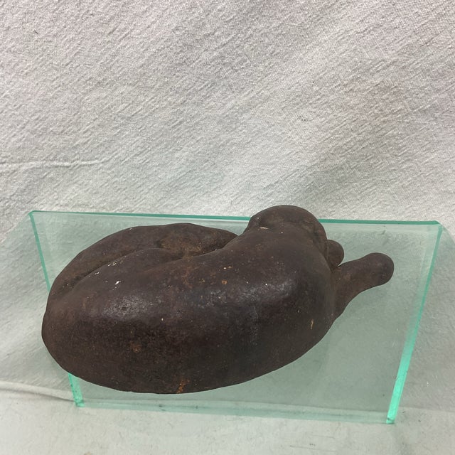 Antique Iron Reclining Fox Doorstop For Sale - Image 4 of 7