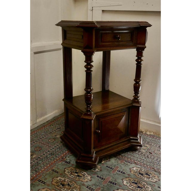 Tall French Side Cabinet in Walnut, 1880 For Sale - Image 3 of 9