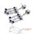 White 14k(585) Vintage White Gold Natural Diamond and Sapphire Earrings For Sale - Image 8 of 12