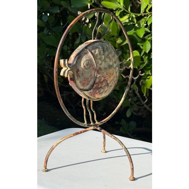 Metal Vintage Handcrafted Iron Fish Sculpture For Sale - Image 7 of 12