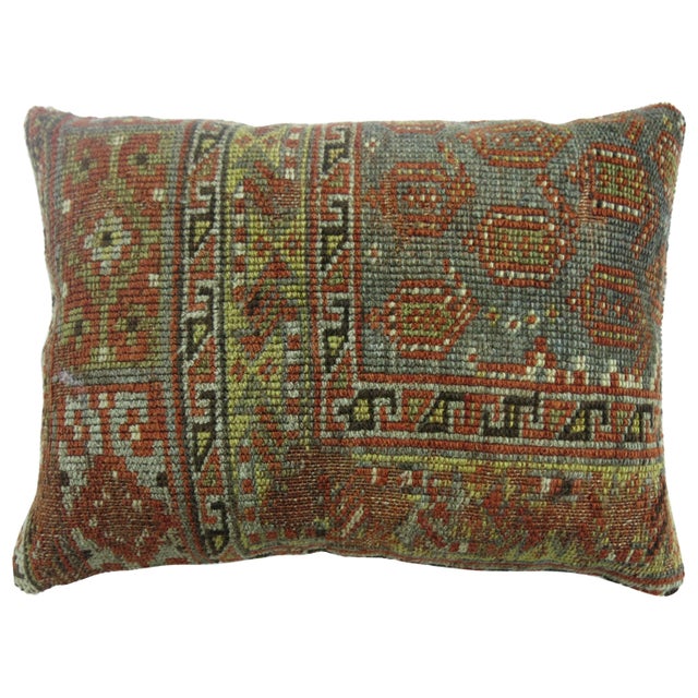 Pillow made from a antique Persian Malayer rug. 16'' x 20''