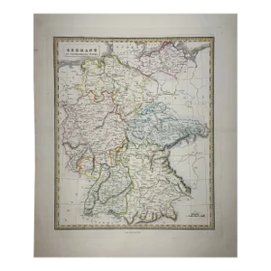 1837 Germany Map From Alan Bell's a New General Atlas, London