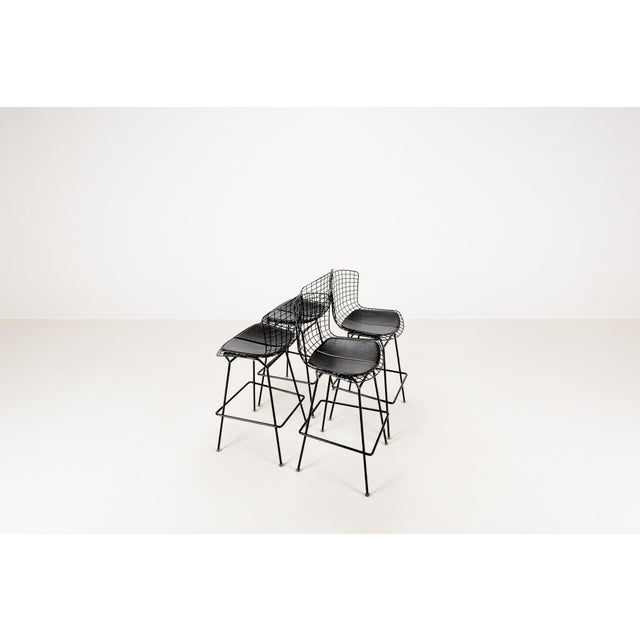 1980s Vintage Barstools by Harry Bertoia for Knoll, 1980s, Set of 4 For Sale - Image 5 of 18