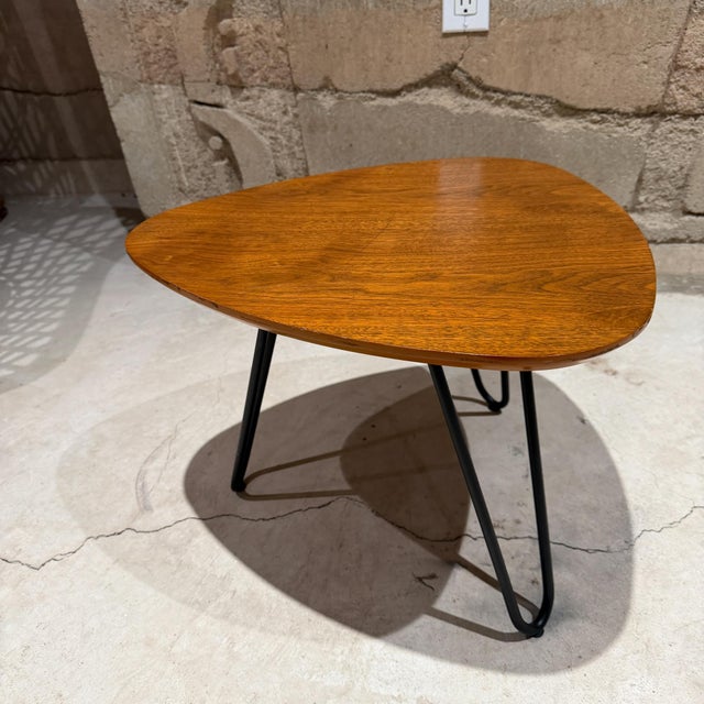 1990s Mid-Century Modern "Guitar Pick" Coffee Table Hairpin Legs For Sale - Image 5 of 9