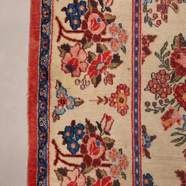 Red Middle Eastern Bidjar Rug in Wool For Sale - Image 8 of 10