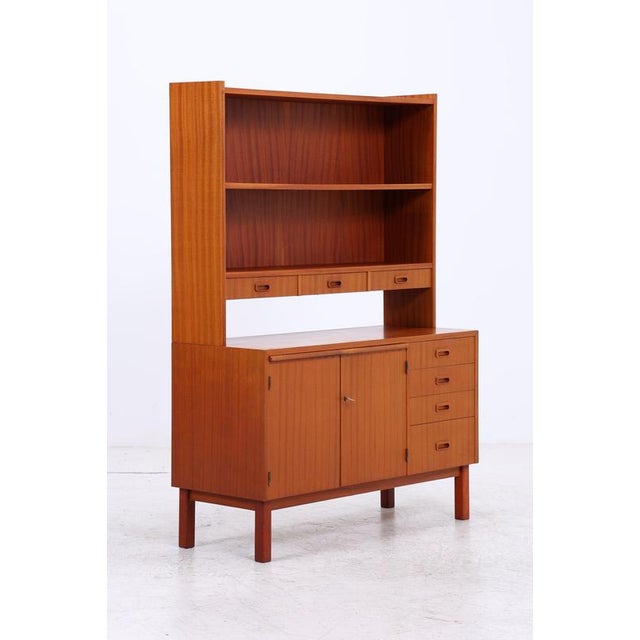 Mid-Century Teak Bookshelf with Drawers and Hutch For Sale - Image 17 of 18