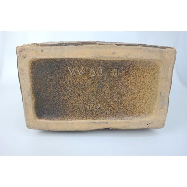 1970s Vintage German Ceramic Vase with Glass Inlay from W. Goebel, 1960s For Sale - Image 5 of 14